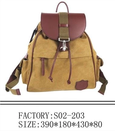 Rucksack tal-Ġilda Canvas